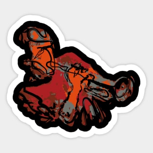 Modern Style Trumpet Musician Sticker